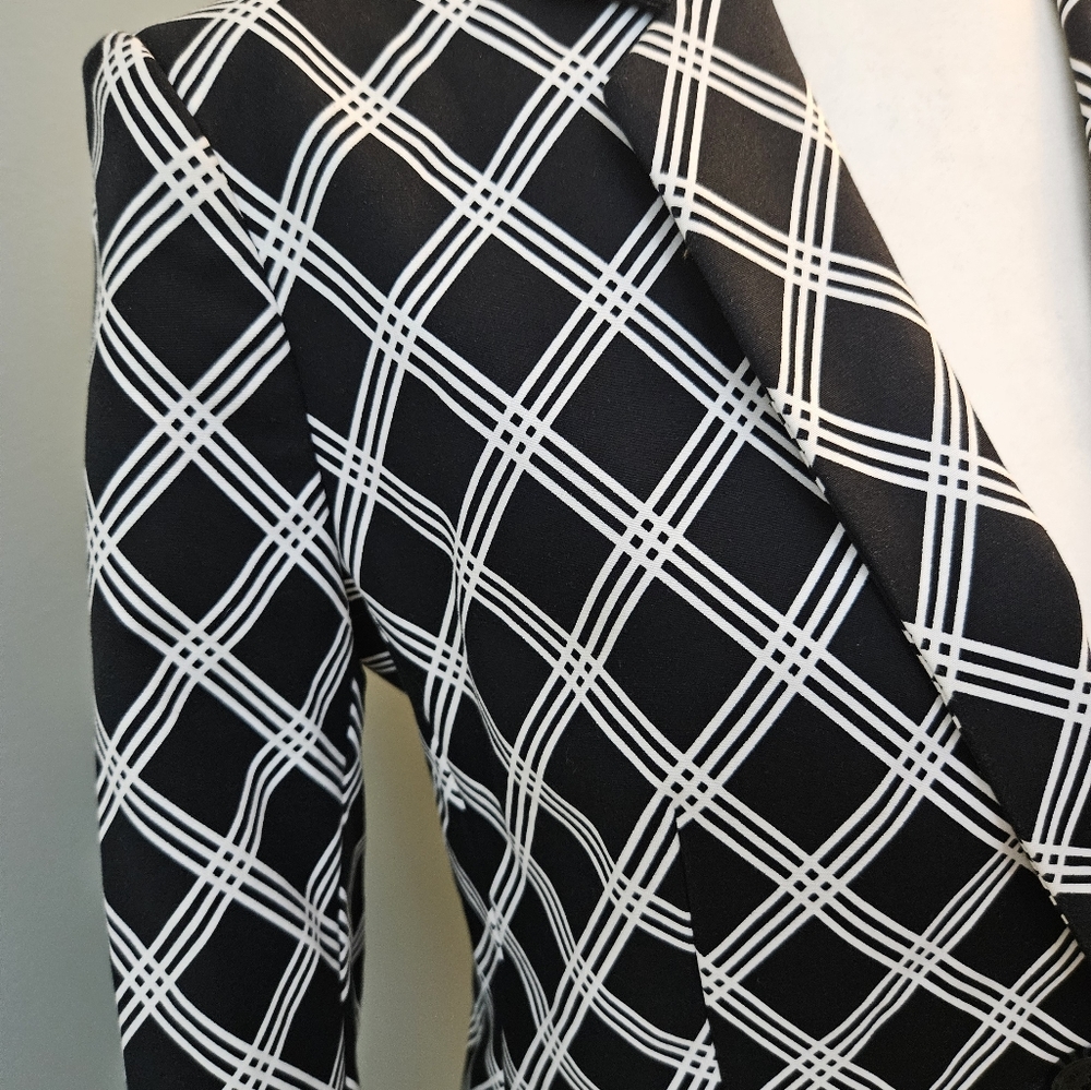 Express Black and White Blazer Women's Size 4 - Picture 11 of 12